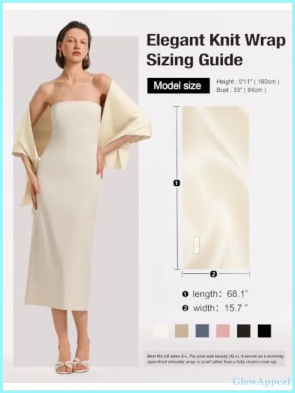 Pull Through Satin Shawl Wrap for Evening Wedding Dress